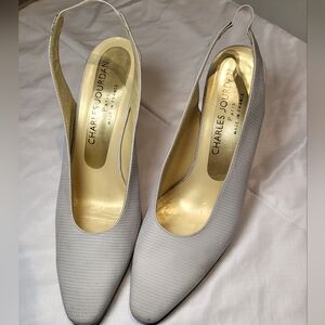 Charles Jourdan Women's Gray Slingback Shoes